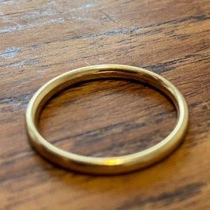 SOLID GOLD wedding band 10k stacking ring